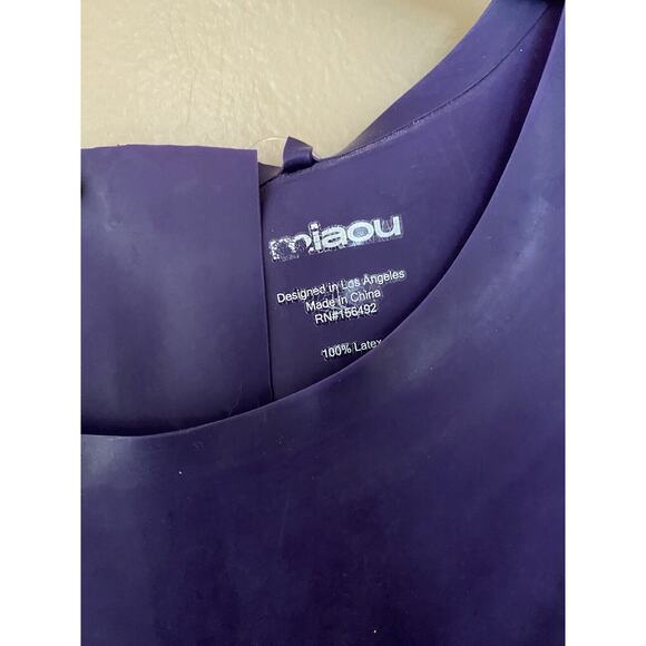 Miaou Jinx Tank Top Cami Latex Deep Violet Fetish Sz M NWT $295 Revolve - Picture 8 of 13